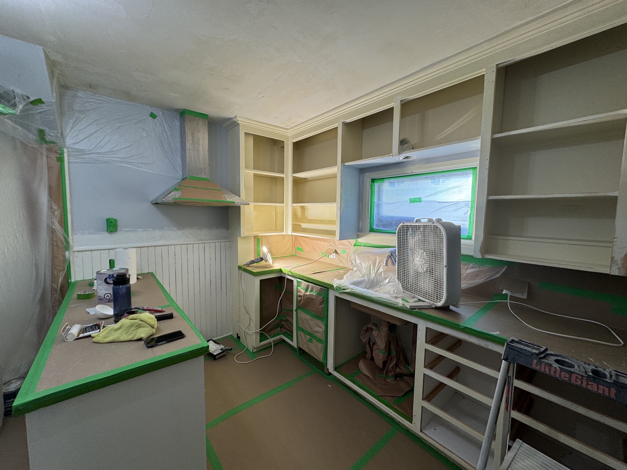 Kitchen cabinetry restoration and finishing.